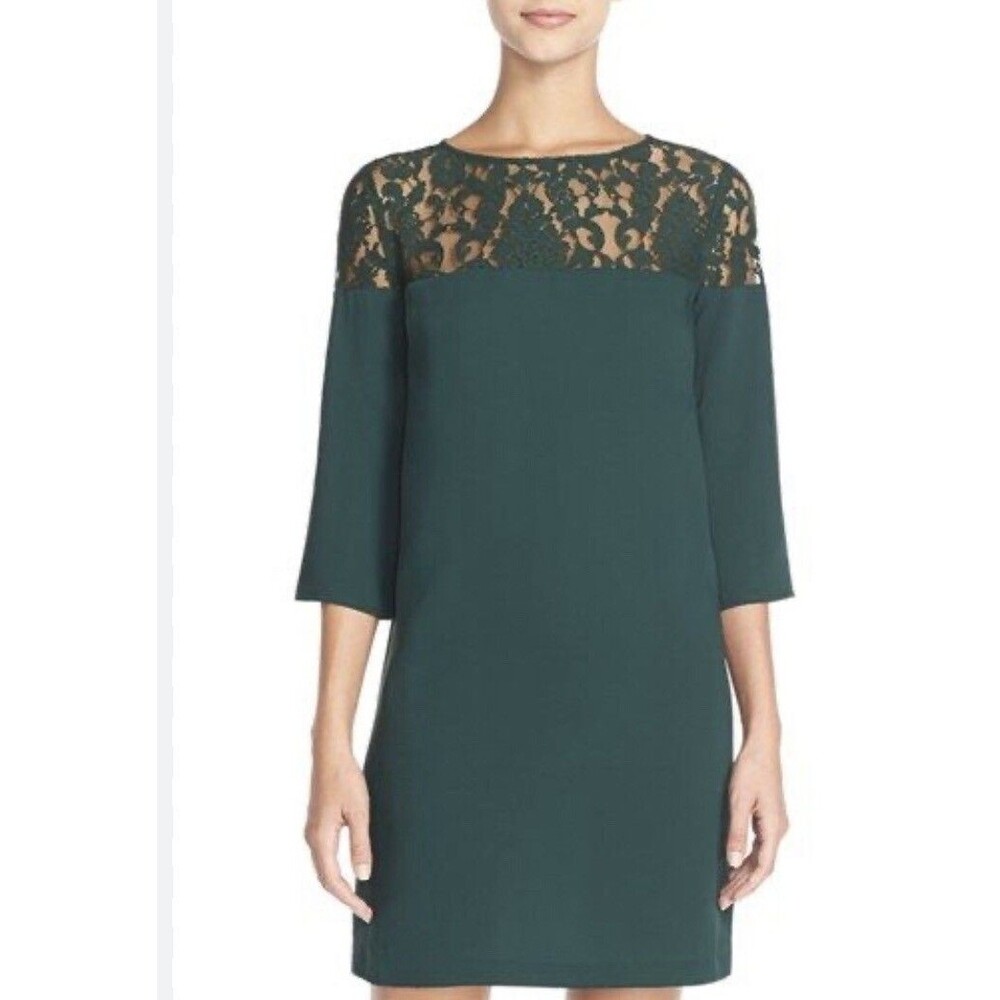 BB DAKOTA Women Midi Dress Plus 2XL Short Sleeve Round Neck